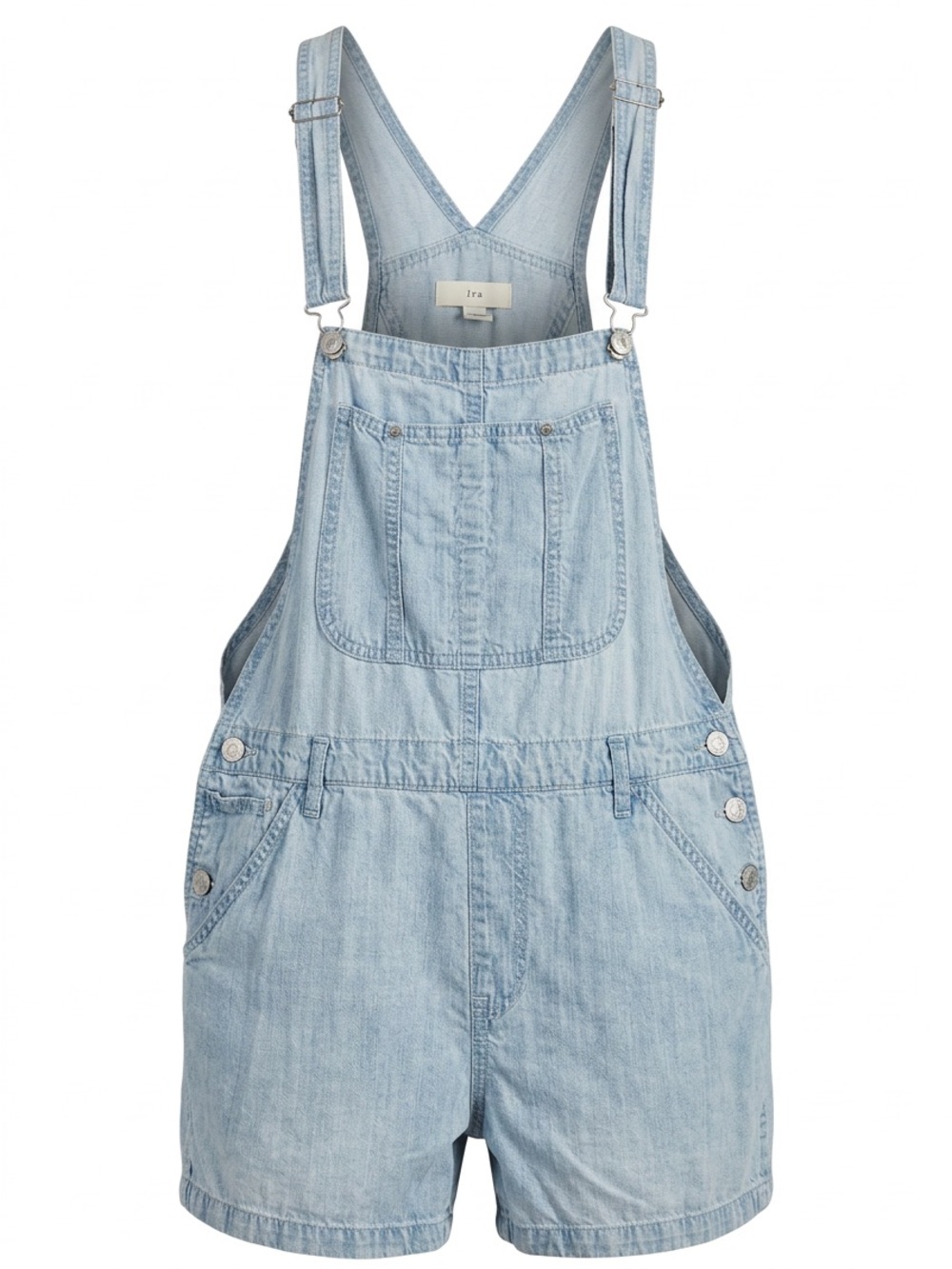 TNA Light Blue Denim Style Short Overalls